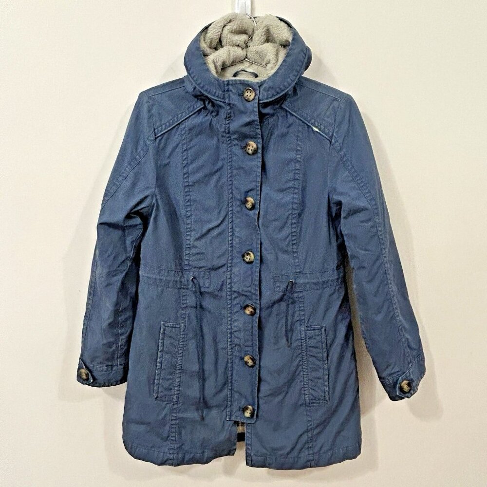 L.L. BEAN Women’s XS Petite Blue Coat Hooded Thinsulate Removable Fleece Lining